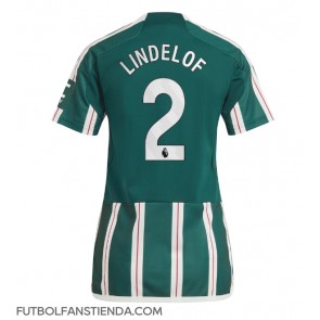 Manchester United Victor Lindelof #2 Segunda Equipación Mujer 2023-24 Manga Corta